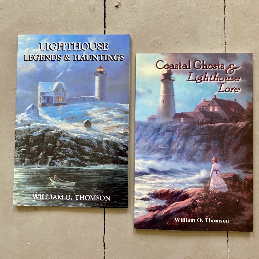2 Signed Lighthouse Lore Coastal Hauntings William O. Thomson New England Ocean